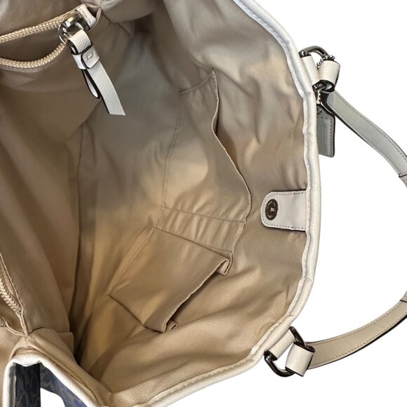 COACH SIGNATURE STRIPE JACQUARD DRAWSTRING CARRYALL (NWT) - Picture 9 of 9